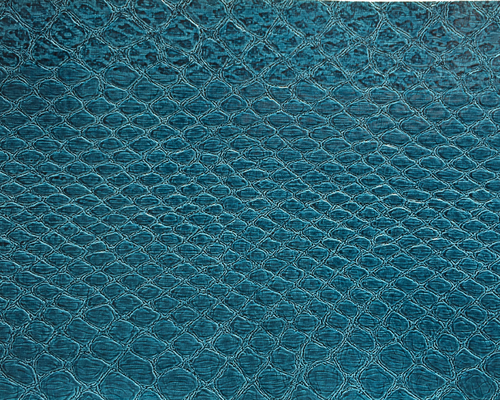 हैंडबैग के लिए ब्लू अशुद्ध चमड़ा कपड़ा, महिलाओं के बैग नकली मगरमच्छ के चमड़े का कपड़ा